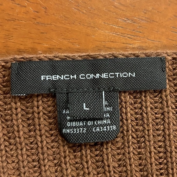 French Connection multicolor striped cotton sweater size large - Picture 5 of 7